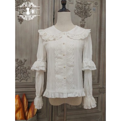 Miss Point Chocolate Daily Blouse with Extension Sleeves(Reservation/Full Payment Without Shipping)